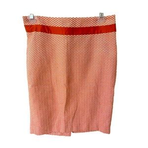 Vintage Y2K The Limited Orange and White Skirt- Size 0